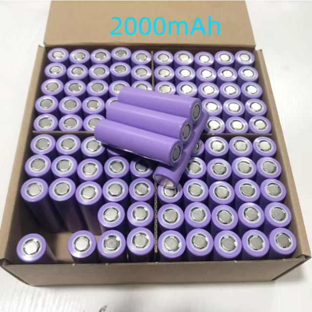 Rechargeable Lithium 18650 2000mah Battery for Led Bulb 18650 2000 Mah Battery 18650 Cell