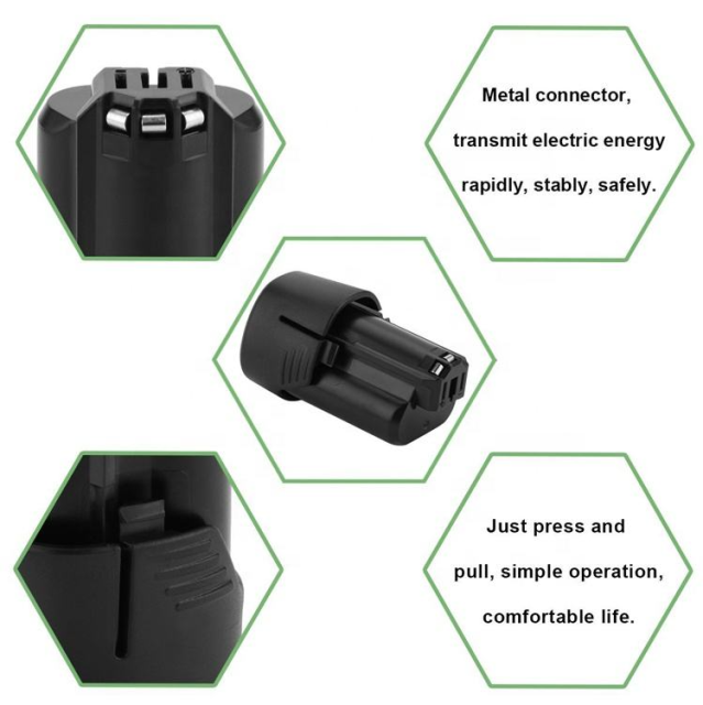 10.8V 2000mAh Lithium Cordless Drills Rechargeable Replacement Battery for Boschs Power Tools BAT411 BAT412A BAT413A BAT411A
