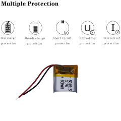501515 80mAh 3.7v lithium polymer rechargeable battery For Bluetooth Headset Smart watch Sports bracelet mouse