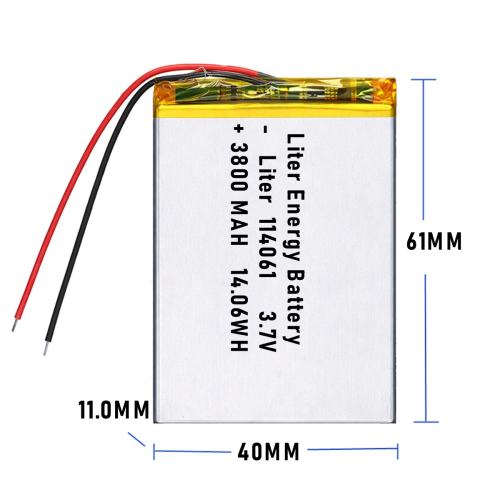 3.7v 114061 3800mah Polymer Lithium Battery Lipo battery