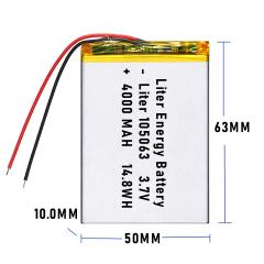 3.7v 105063 4000mah Polymer Lithium Battery Lipo battery