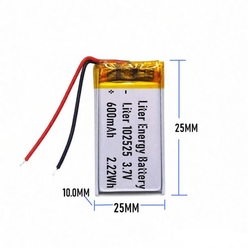 3.7v 102525 600mah Polymer Lithium Battery  Mp4 Mp3 Clip Small Toy Sound  Lipo battery