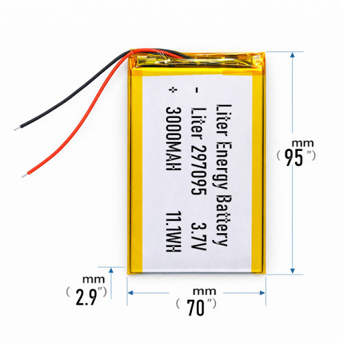 3.7v 297095 3000mah  Polymer Lithium Battery Lipo battery