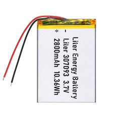 3.7v 307093 2800mah  Polymer Lithium Battery Lipo battery