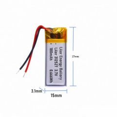 3.7v 312527 180mah  Polymer Lithium Battery Lipo battery