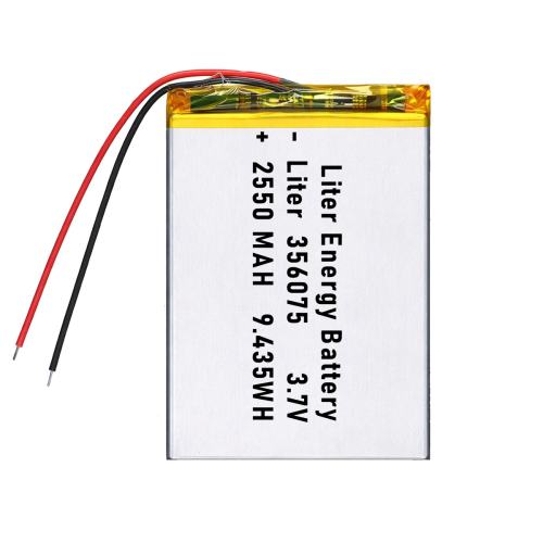 3.7v 356075  2550mah  Polymer Lithium Battery Lipo battery
