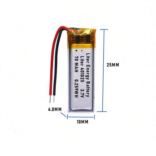 3.7v 401025  70mah  Polymer Lithium Battery Lipo battery