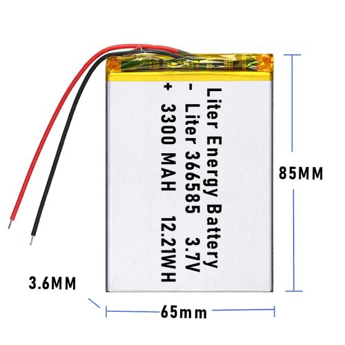 3.7v 366585  3300mah  Polymer Lithium Battery Lipo battery