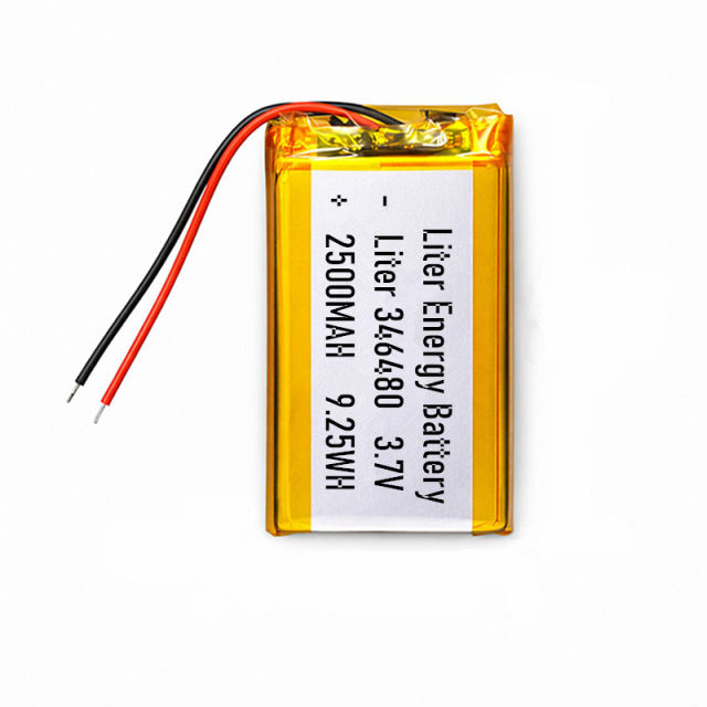 3.7v 346480  2500mah  Polymer Lithium Battery Lipo battery