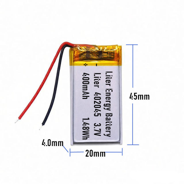 3.7v 402045  400mah  Polymer Lithium Battery Lipo battery