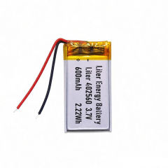 3.7v 402560  600mah  Polymer Lithium Battery Lipo battery