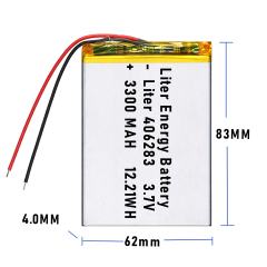 3.7v 406283  3300mah  Polymer Lithium Battery Lipo battery
