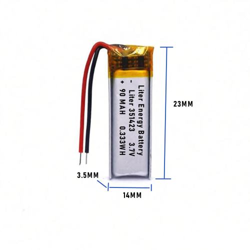 3.7v 351423  90mah  Polymer Lithium Battery Lipo battery