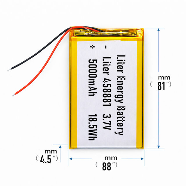 3.7v 458881 5000mah  Polymer Lithium Battery Lipo battery