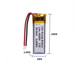 3.7v 450840 130mah  Polymer Lithium Battery Lipo battery