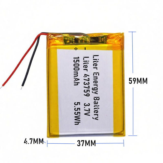 3.7v 473759 1500mah  Polymer Lithium Battery Lipo battery