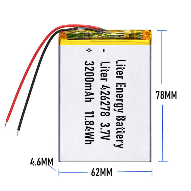 3.7v 426278 3200mah  Polymer Lithium Battery Lipo battery