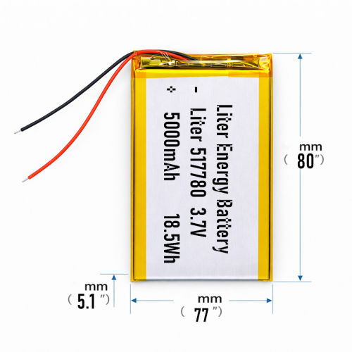 3.7v 517780 5000mah  Polymer Lithium Battery Lipo battery