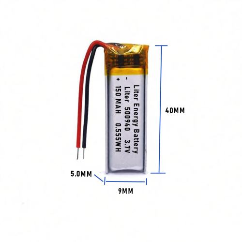 3.7v 500940 150mah  Polymer Lithium Battery Lipo battery