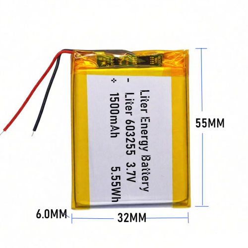 3.7v 603255 1500mah  Polymer Lithium Battery Lipo battery