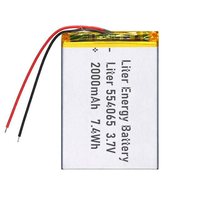 3.7v 554065 2000mah  Polymer Lithium Battery Lipo battery