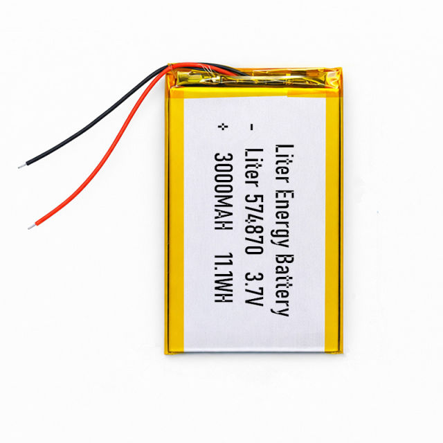 3.7v 574870 3000mah  Polymer Lithium Battery Lipo battery