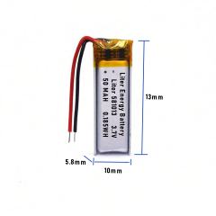 3.7v 581013 50mah  Polymer Lithium Battery Lipo battery