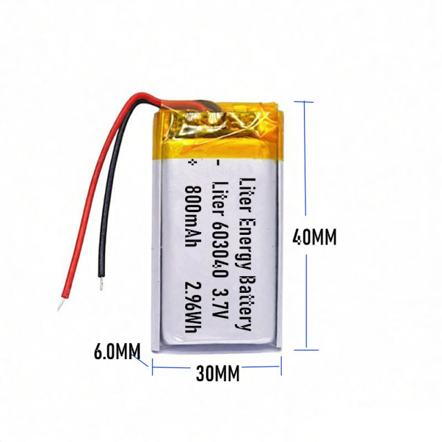 3.7v 603040 800mah  Polymer Lithium Battery Lipo battery