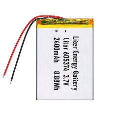 3.7v 605374 2400mah  Polymer Lithium Battery Lipo battery