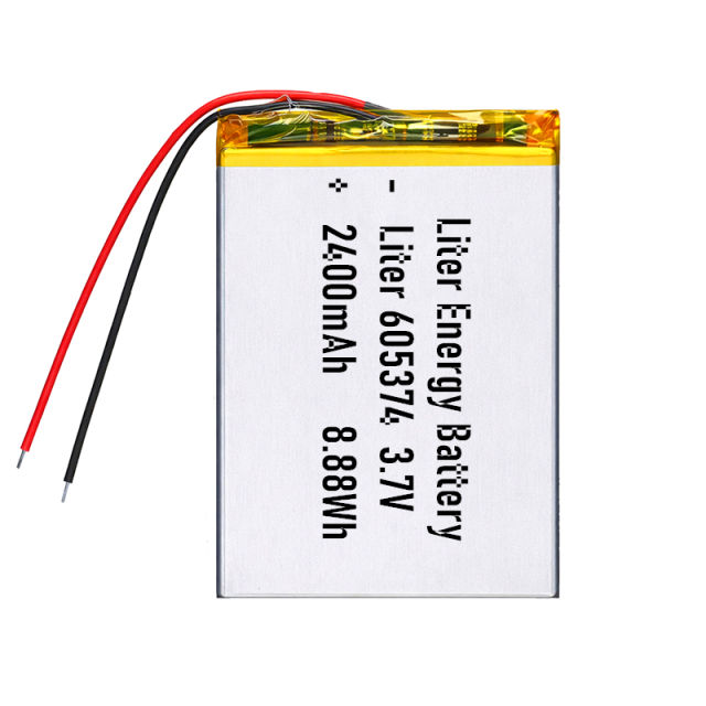 3.7v 605374 2400mah  Polymer Lithium Battery Lipo battery