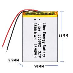 3.7v 555082 3500mah  Polymer Lithium Battery Lipo battery