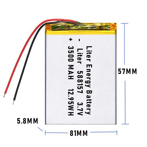 3.7v 588157 3500mah  Polymer Lithium Battery Lipo battery