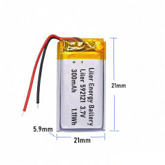 3.7v 592121 300mah  Polymer Lithium Battery Lipo battery