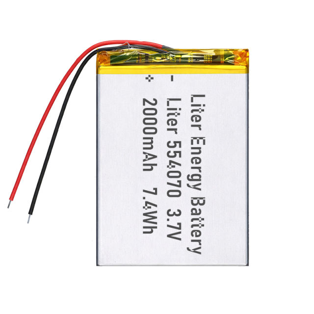 3.7v 554070 2000mah  Polymer Lithium Battery Lipo battery