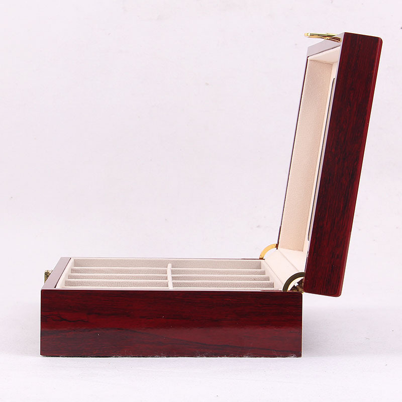 Luxury Gift Classic Wine Red Storage Watch Box, Wooden Watch Organizer, 10 Slots Display Case, Cherry