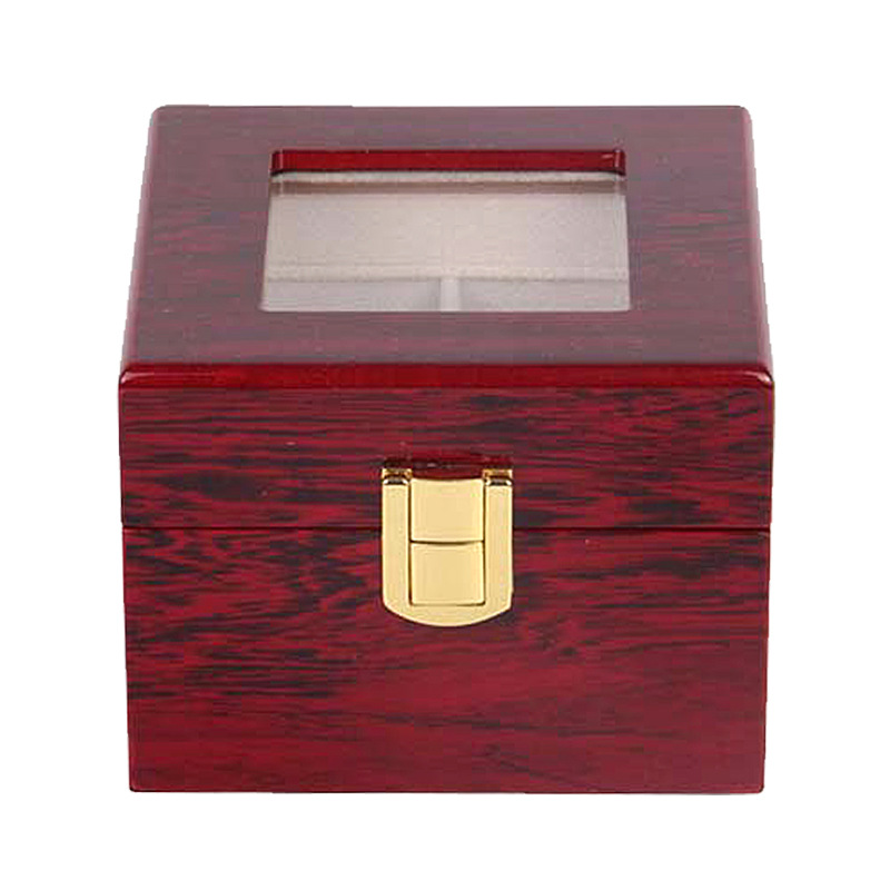 Luxury Gift Classic Wine Red Wood Watch Box 3 slots Wooden Watches Storage Box