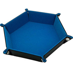 hexagon-shaped PU Leather dice serving tray