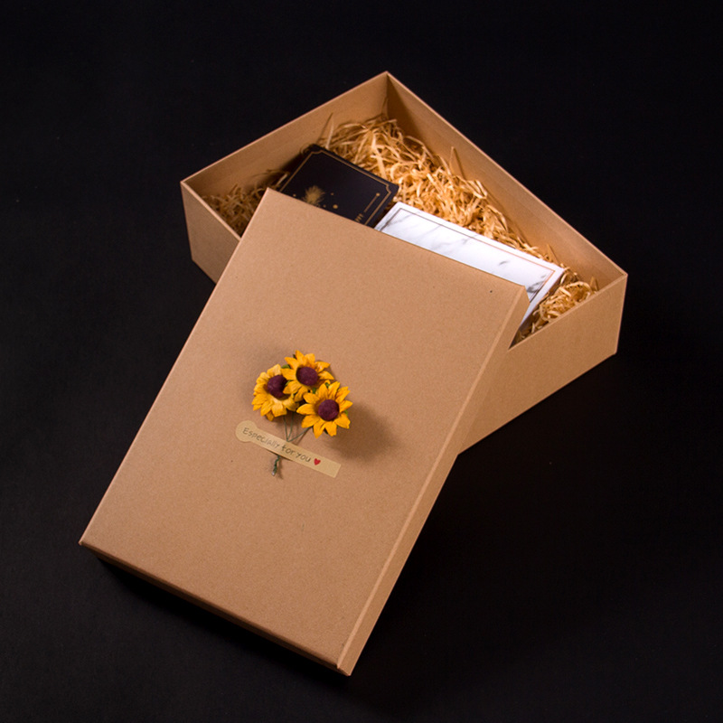 Black gift box/ kraft color gift packaging box/ gift case/ presentation box custom size