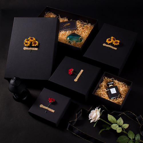 Black gift box/ kraft color gift packaging box/ gift case/ presentation box custom size