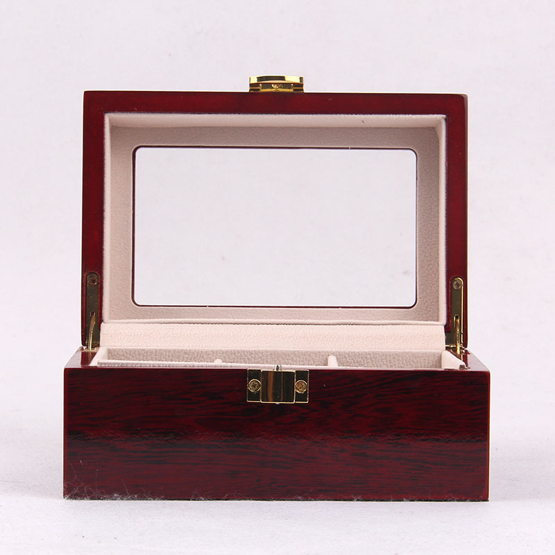 Luxury Gift Classic Wine Red Wood Watch Box 3 slots Wooden Watches Storage Box