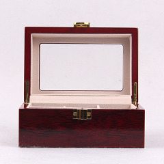 Luxury Gift Classic Wine Red Wood Watch Box 3 slots Wooden Watches Storage Box