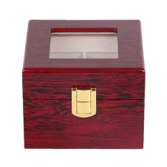 Luxury Gift Classic Wine Red Wood Watch Box 3 slots Wooden Watches Storage Box