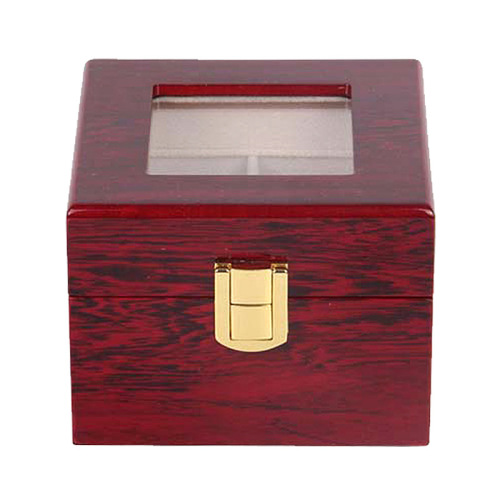 Luxury Gift Classic Wine Red Wood Watch Box 3 slots Wooden Watches Storage Box