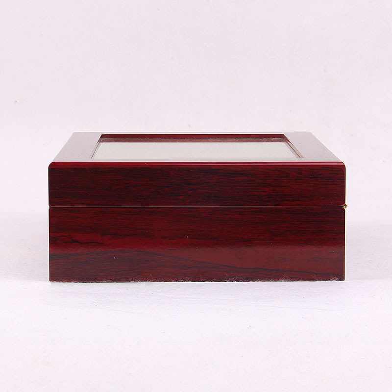 Luxury Gift Classic Wine Red Storage Watch Box, Wooden Watch Organizer, 10 Slots Display Case, Cherry