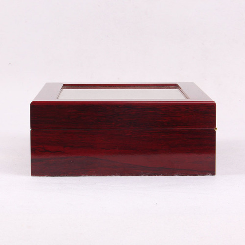 Luxury Gift Classic Wine Red watch box with drawer Storage Watch Box, Wooden Watch Organizer, 10 Slots Display Case, Cherry