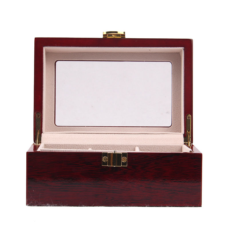 Luxury Gift Classic Wine Red Wood Watch Box 3 slots Wooden Watches Storage Box