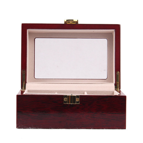 Luxury Gift Classic Wine Red Wood Watch Box 3 slots Wooden Watches Storage Box