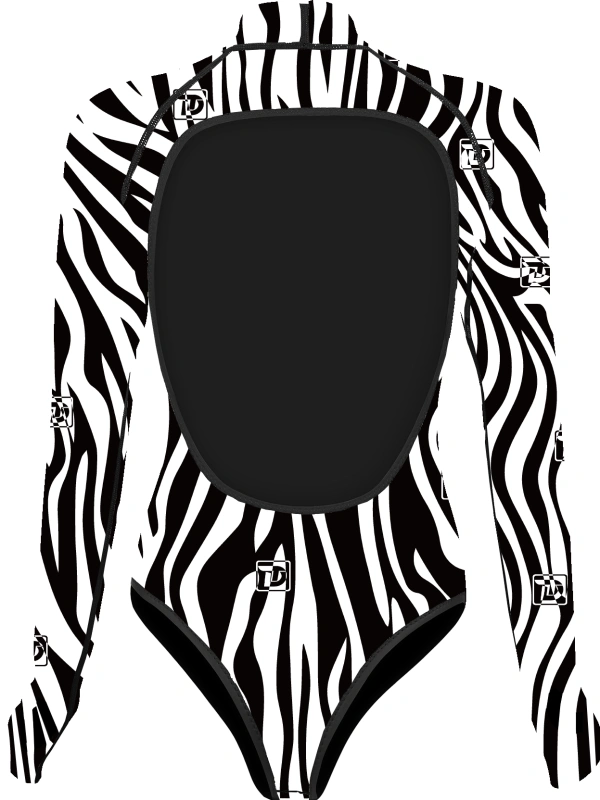 Zebra Print Series Bikini Backless Wetsuit 2mm