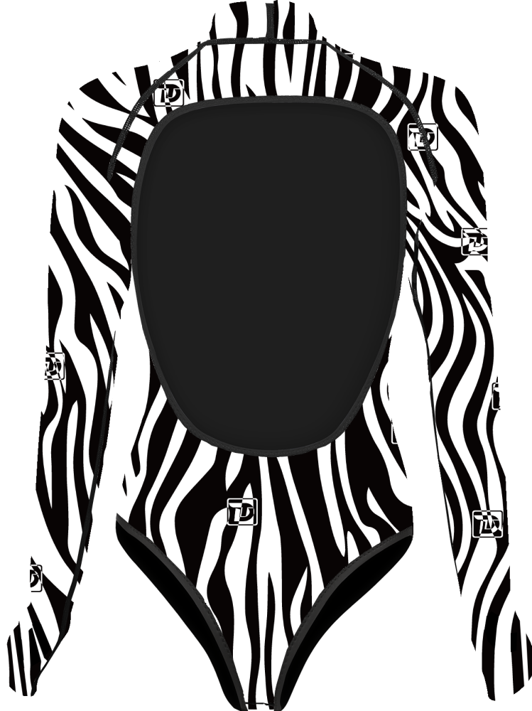 Zebra Print Series Bikini Backless Wetsuit 2mm