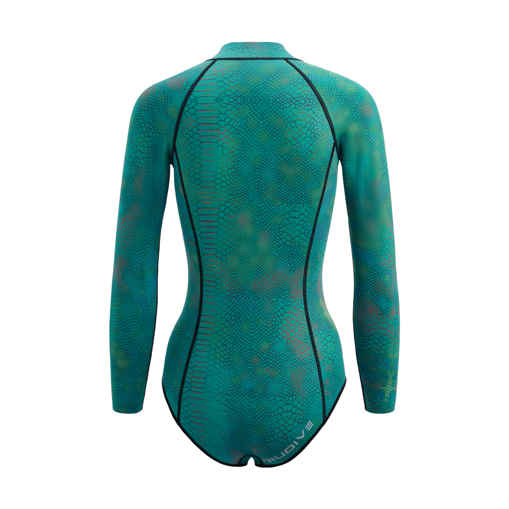 Turquoise Snake Skin Pattern BIKINI Wetsuit 2mm